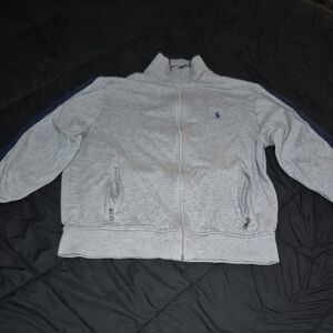 Polo by Ralph Lauren Light Gray Jacket with Navy Stripes